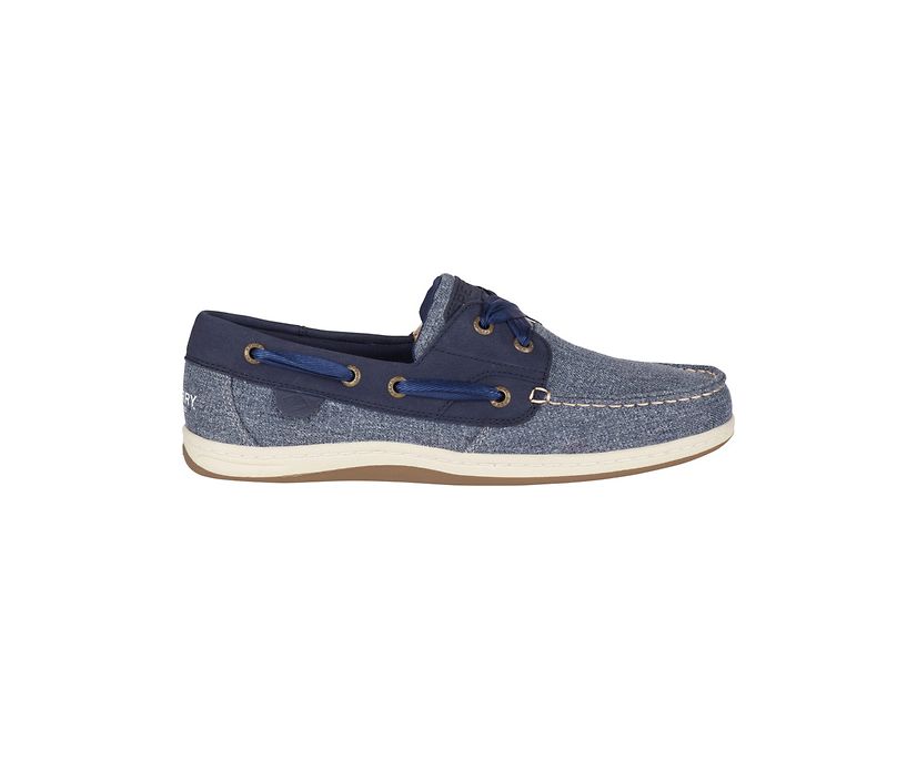 Sperry Koifish Sparkle Chambray Boat Shoes - Women's Boat Shoes - Navy [OC0946852] Sperry Top Sider